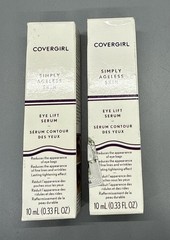 Lot of (2) Covergirl Simply Ageless Skin Eye Lift Serums .33 fl oz each