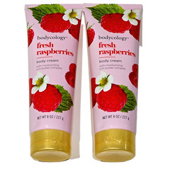 2 Bodycology Fresh Raspberries Body Cream Moisturizing Rich Butter Complex 8oz