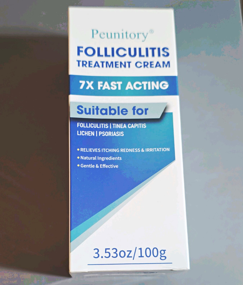 Peunitory Folliculitis Treatment Cream Benzoyl Peroxide 5% Face 3.53 oz