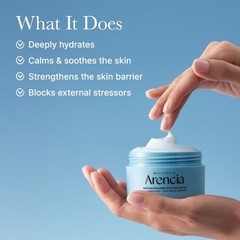 ARENCIA Deep Water Surge Soothing Cream, 2.70 fl oz, Hyaluronic Acid, Cica PDRN