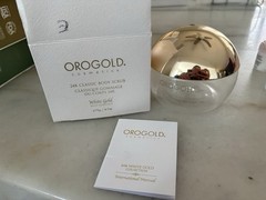 (EMPTY BOXES) OROGOLD White Gold 24K Gold Body Scrub and body butter