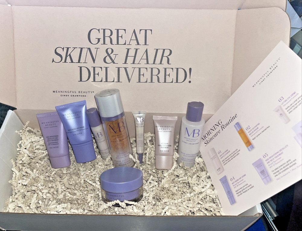 Meaningful Beauty Cindy Crawford – 8 piece Skin Care set – Deluxe sizes BNIB