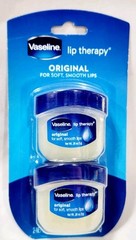 Vaseline Lip Therapy ORIGINAL Soft Smooth Moisture Soothe Lips .25 oz/7g x2 New
