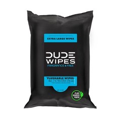 Unscented Travel Wipes – 1 pack (18 Count) – Extra-Large Adult Flushable Wipe…