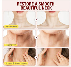 AH8 Firming Neck Cream Tightener with Built-in Massage Roller for Lifting (Gold)
