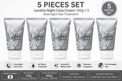 Loretta Night Care Cream 120g x5 Leave-In Hair Treatment Japan New