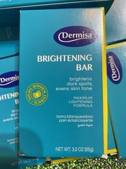 6-Pack Dermisa Brightening Bar Soap W/Kojic Acid 3oz Brightens Maximum Lightenin