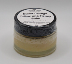 Sweet Orange- Tallow and Honey Balm (100% grass-fed), 2oz Jar (50g)