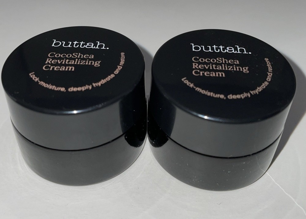 2x Buttah CocoShea Revitalizing Cream Hydrating Face Moisturizer Minis 0.17oz Ea