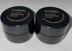 2x Buttah CocoShea Revitalizing Cream Hydrating Face Moisturizer Minis 0.17oz Ea