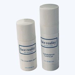 Face Reality Skincare Set L-Mandelic Acid Serum 1 fl oz Hydra Balance Gel 1.7oz