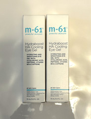 New Lot m-61 Powerful Skincare Hydraboost HA Cooling Eye Gel 15ml Full Size x 2