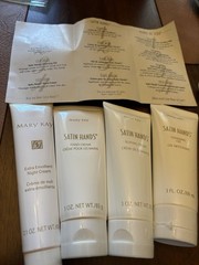 Mary Kay Satin Hands 4 Piece Pampering Set Rare Old Stock in Zip Bag