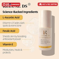 Vitamin C Serum-Skin Care Brightening Face Serum – 20% Vitamin C + Vitamin E & F