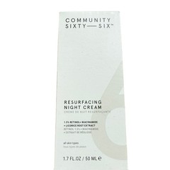 Community Sixty-Six Resurfacing Night Cream 1.5% Retinol Niacinamide 1.7oz 50ml