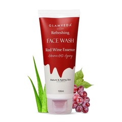 Glamveda Red Wine Advance Anti Ageing Face Wash For Glowing Skin 100ml Q411