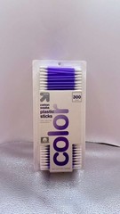 up&up Cotton Swabs Plastic Sticks 300 Count Purple Double Tip Swabs NEW