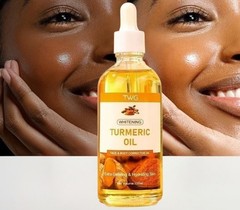 Turmeric Skin Brightening Oil Face Body Anti-Darkspot Essence, 100ml [USA Stock]