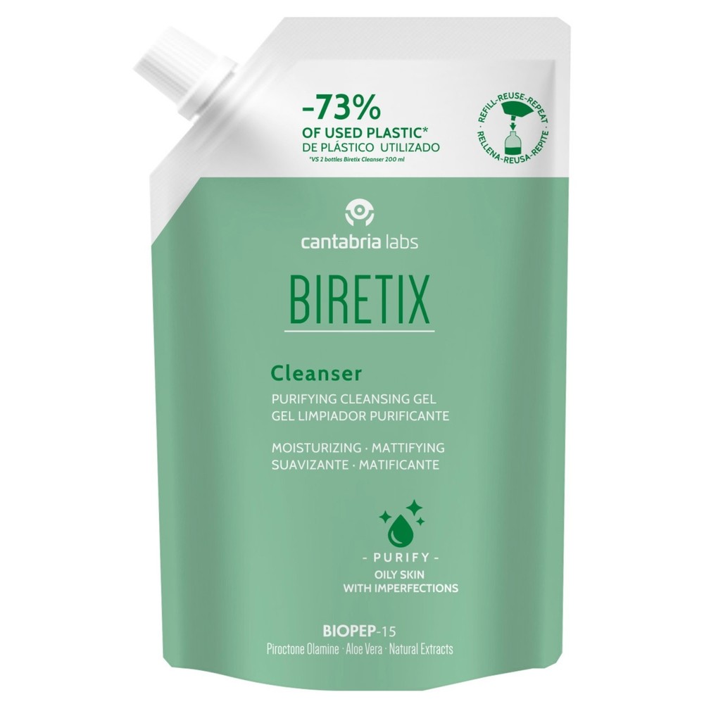 Biretix Cleanser Refill 400ml Purifying Face Wash for Oily Acne Skin