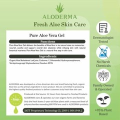 Aloderma 99% Organic Aloe Vera Gel Made within 12 Hours of Harvest Face & Body