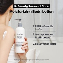 Karl&Hans Moisturizing Body Lotion, Korean Rice-Derived PDRN & Ceramide, Skin…