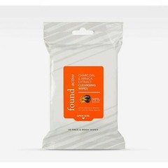 Found Active by Kate Upton Charcoal & Arnica Extract Cleansing Wipes Gently