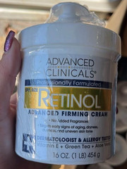 2 JARS Of Retinol,Advanced Clinicals Firming Cream 16 oz (454 g) New & Sealed