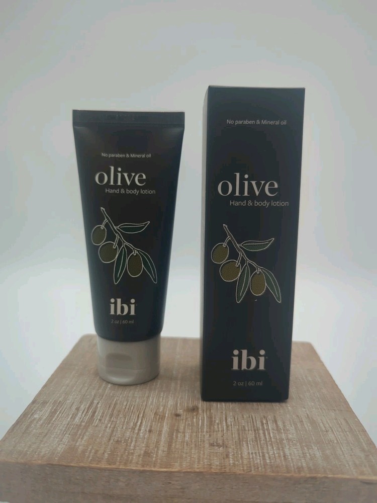 ibi Olive Hand and Body Lotion 2oz/60ml No Paraben/Mineral Oil/Dyes/Benzophenon