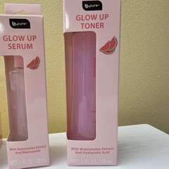 B.Pure Glow Up Watermelon Skincare Set Toner Serum Night Moisturizer 3 Pc New