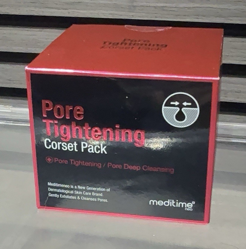 Meditime Neo Pore Tightening Corset Pack Mud Mask Kaolin Red Bean 4.23 oz