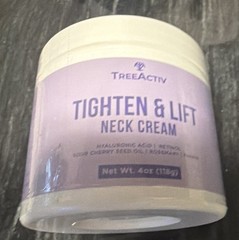 TreeActiv Tighten & Lift Neck Cream, Hyaluronic Acid + Retinol, 4 oz