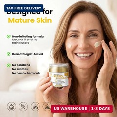 Retinol Cream for Face Anti Aging: Wrinkle Cream for Face Neck with Collagen Hya