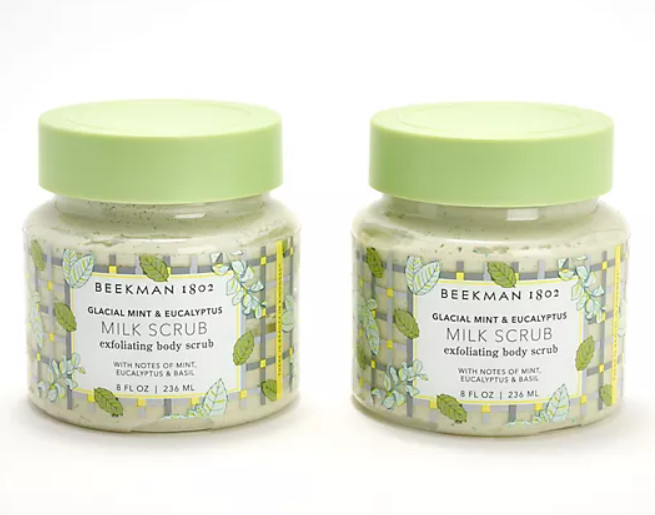 Beekman 1802 8oz Goat Milk Body Polish Scrub Duo