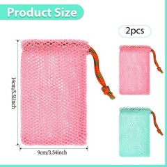 2 Pack Soap Savers for Bar Exfoliating Net Mesh 1 Ounce (Pack of 2)