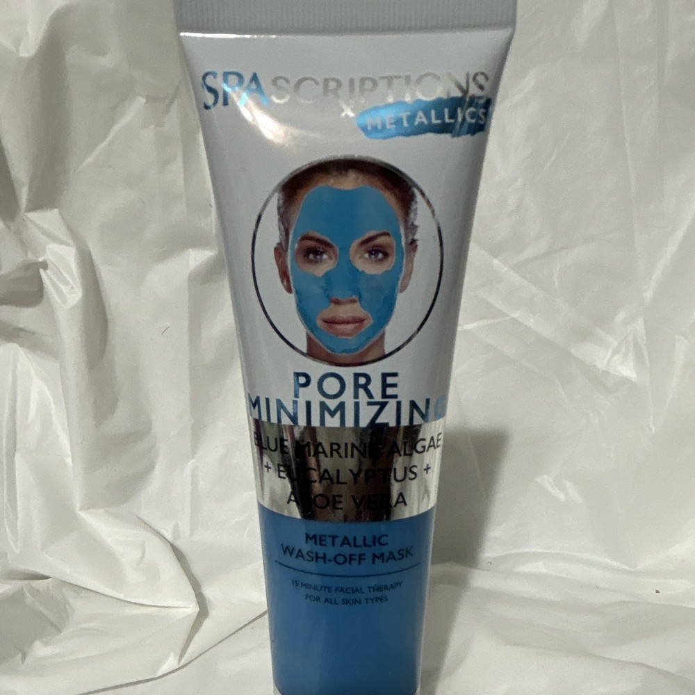 SpaScriptions Metallics Pore Minimizing Wash-Off Face Mask 5 oz Blue