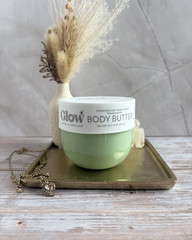 Glow UK Pistachio & Warm Sugar Fragranced Body Butter Made In England New Green