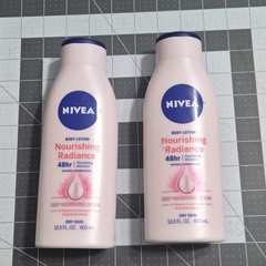 NIVEA Nourishing Radiance Hydrating Lotion Moisturizer Dry Skin 13.5 (Lot Of 2)