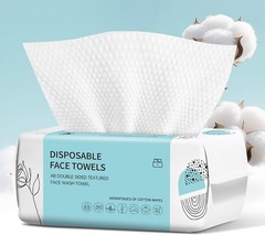 Face Towels, Disposable Face Towel 100 Count, Makeup Remover Dry Wipes, Soft