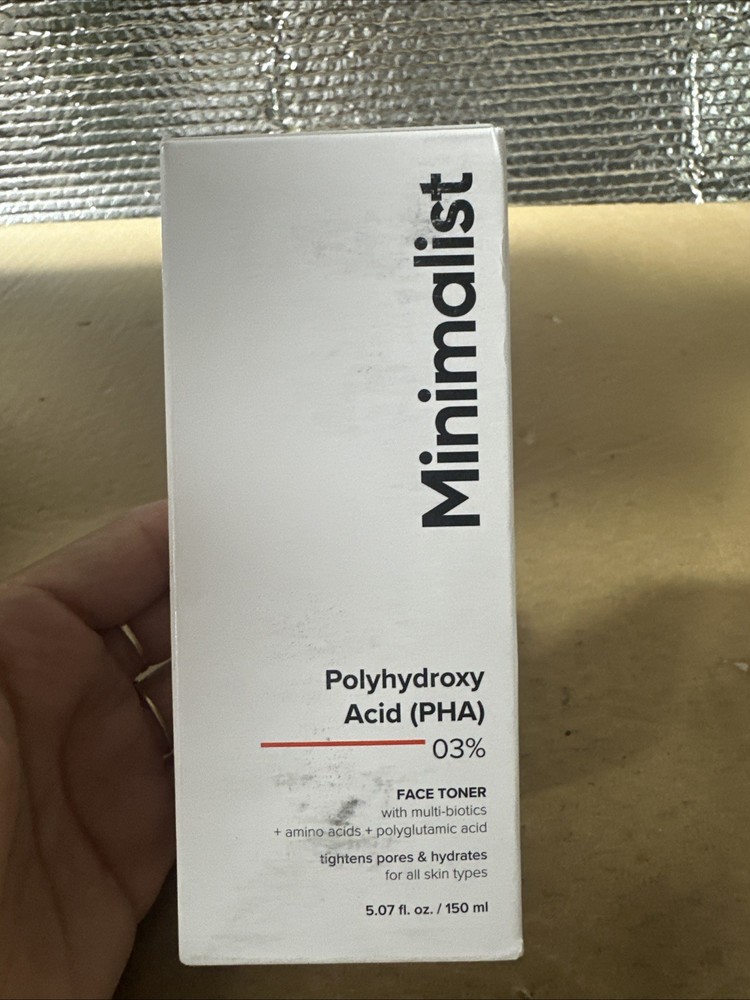 Minimalist Polyhydroxy Acid PHA Face Toner Amino Acids, NEW! 5.07 Oz. Exp 10/26
