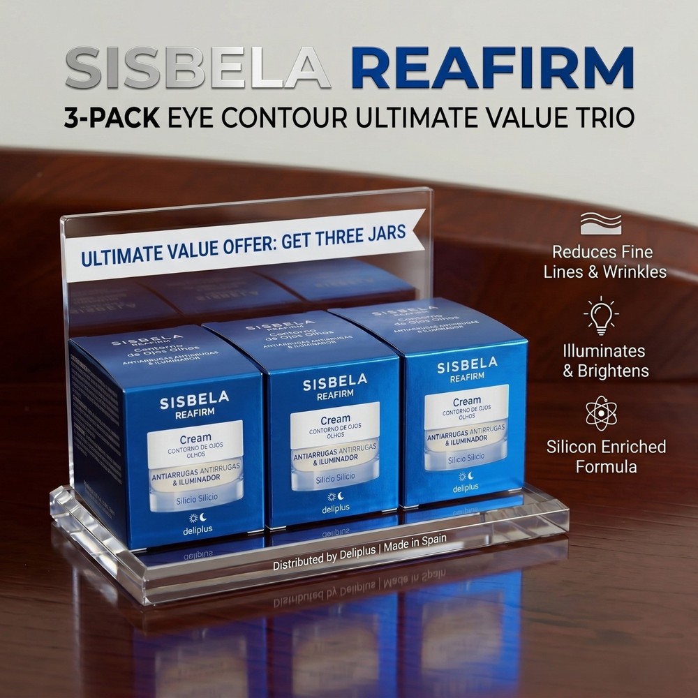 SISBELA REAFIRM CONTORNO DE OJOS BRAND DELIPLUS 15 ML Made in SPAIN 3 Unit