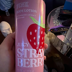 PINK Juicy Strawberry Body Lotion Strawberry Extract & Squalane 12 fl oz