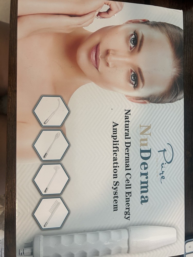 Pure Daily Care NuDerma Pro High Frequency Facial Wand Skin Therapy Device Kit