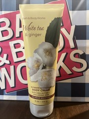 NEW! BATH & BODY WORKS WHITE TEA AND GINGER BODY CREAM 8 OUNCES