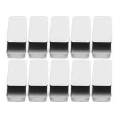 18 Pcs Empty Metal Tins With Lid Tinplate Rectangular Boxes For Small Storage