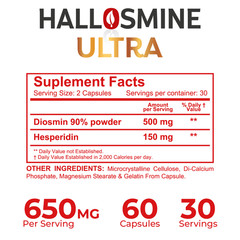 2 pack Hallosmine cream + Free Hallosmine Ultra Diosmin, Vein support supplement