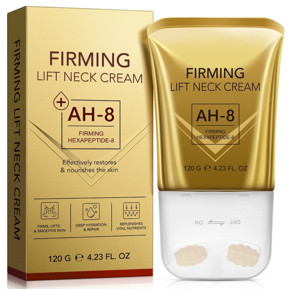 AH-8 Firming Neck Cream with Roller – Anti-Aging Moisturizer for Neck & Chest…