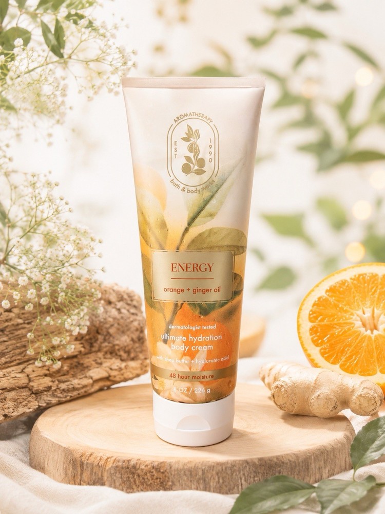 NEW Bath & Body Works Orange Ginger Ultimate Hydration Cream 8 oz Aromatherapy