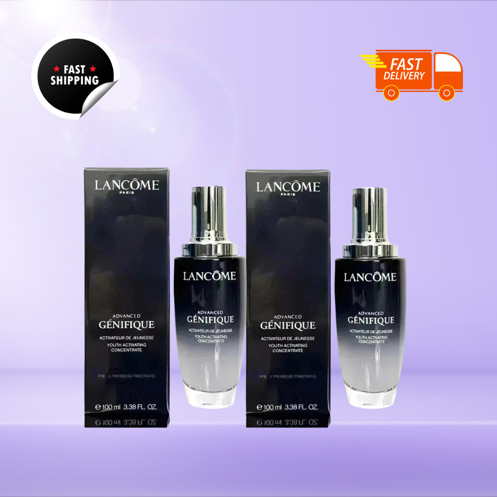 2 pack Lancome Advanced Genifique Youth Activating Concentrate 3.38oz /100ml New