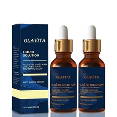 Liquid Solution Anti Aging Serum with Vitamin C, Supports Skin Elasticity