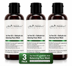 Skin Nutrition Botanicals Tea Tree + Salicylic Face Wash Cleanser, 3 Pack